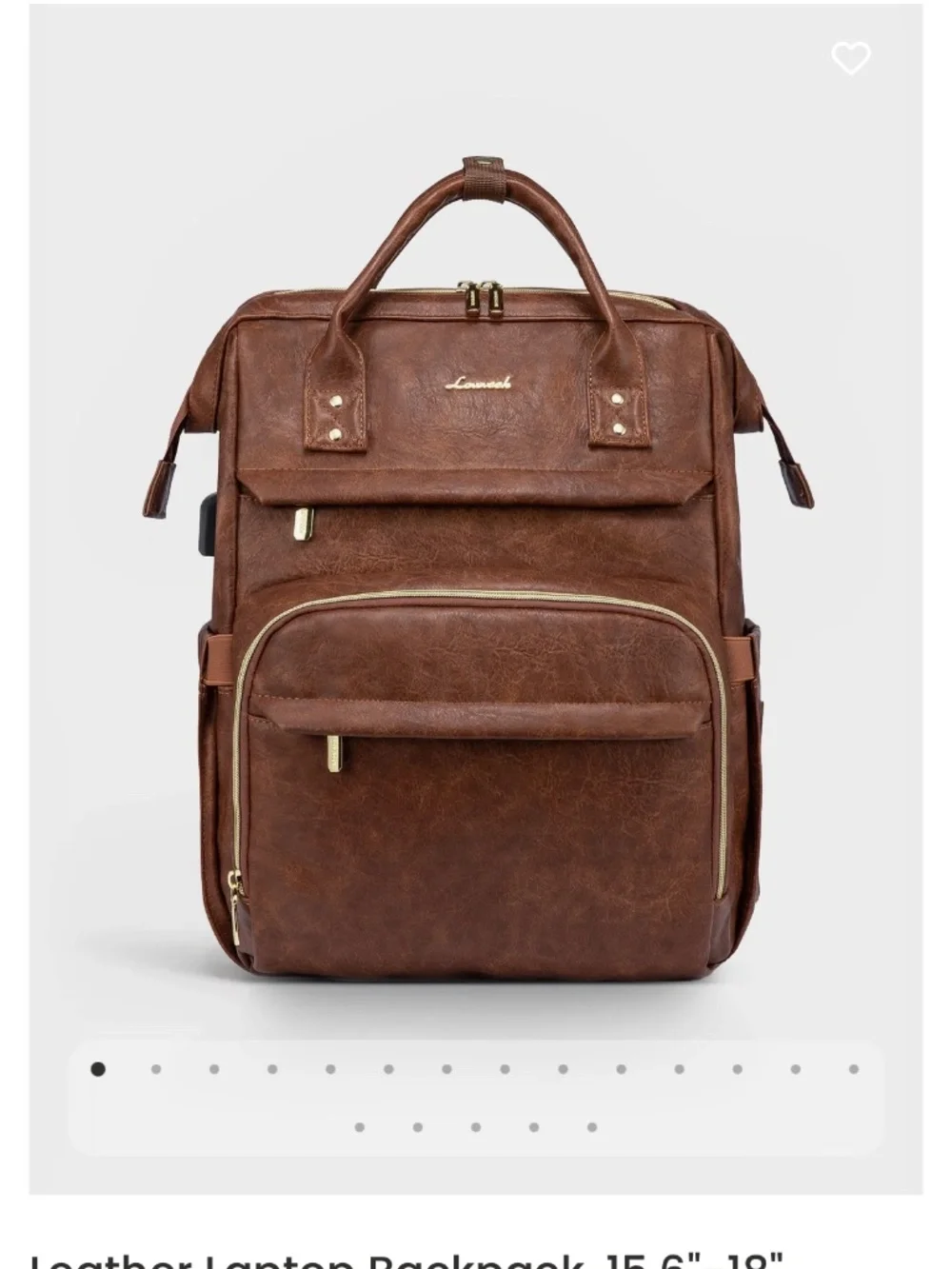 Lovevook Brown Leather Backpack - Discontinued Color